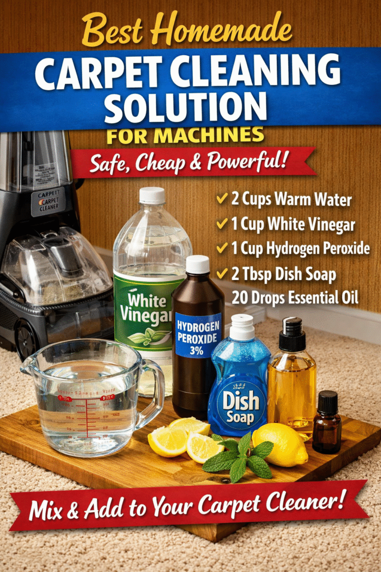 Best Homemade Carpet Cleaning Solution for Machines (Safe, Cheap & Powerful)